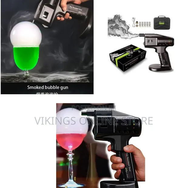 Handheld Cocktail Smoke Bubble Gun Kit - 1