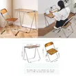 Folding Acrylic Desk and Chair Set - Tea Color - 1