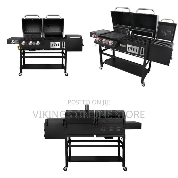 3-in-1 Combo Grill with Offset Smoker - 1