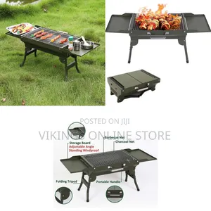 Green Portable Folding Charcoal BBQ Grill