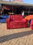 Brand New 2 Seater Sofa Set - Red - 1
