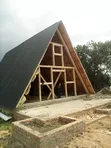 A Frame Wooden House Construction - 5