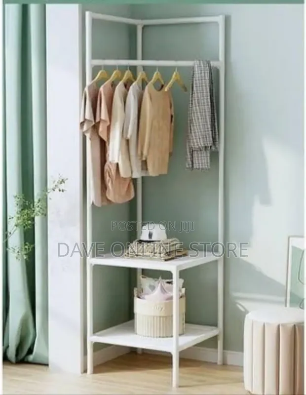 Multi-Function Corner Coat Rack - 1