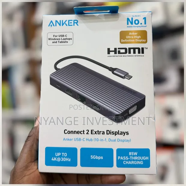 Anker USB-C Hub (10-in-1, Dual Display) - 1