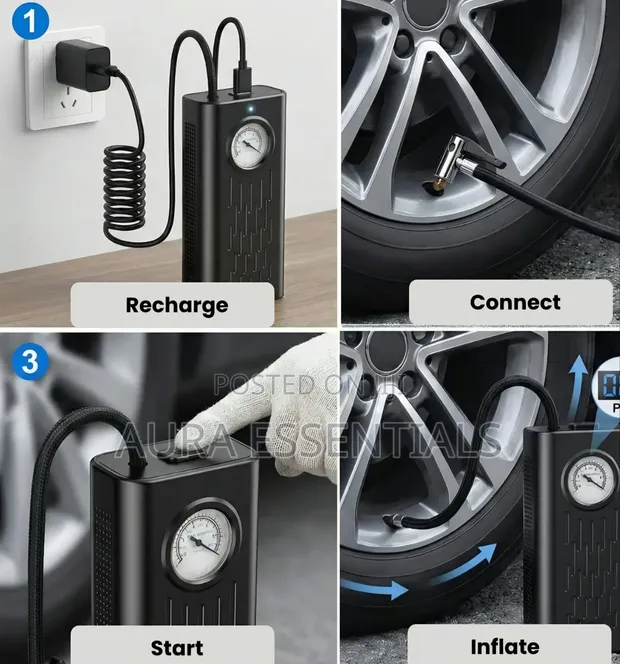 LLZ-668 Portable Cordless Air Compressor & Tyre Inflator - 1