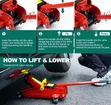 Hydraulic Trolley Jack - 2 Ton Quick Lift - 3