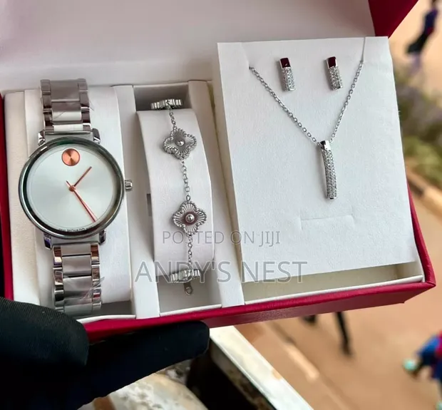 Movado Ladies Watch with Bangle and Necklace Set - 1