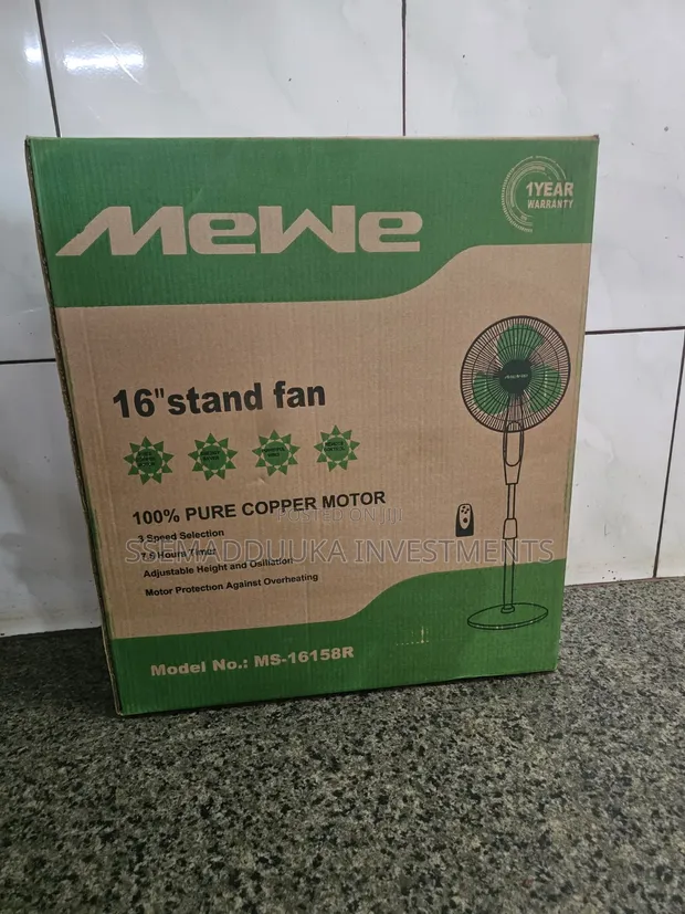 Mewe MS-16158R 16" Stand Fan with Remote - 1