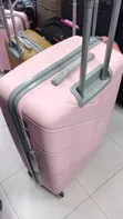 Luxury Rubber Suitcase - Large, Pink - 1