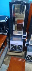 Black and White Wood Dressing Mirror - 2
