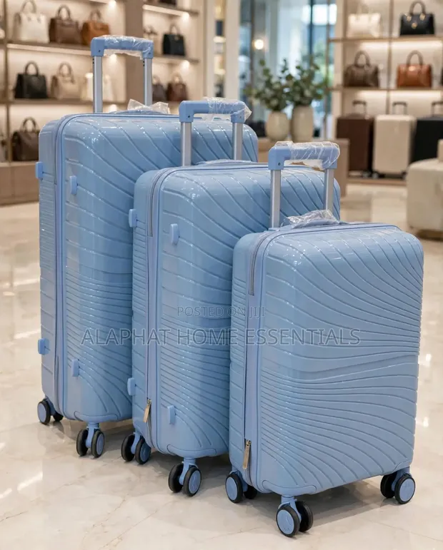 3-Piece Trolley Luggage Set (Light Blue) - 1