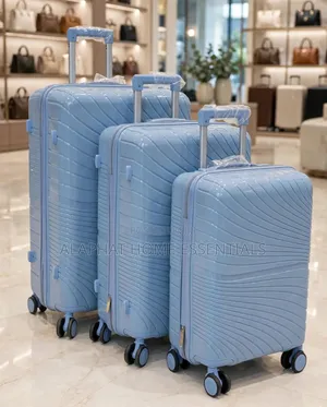 3-Piece Trolley Luggage Set (Light Blue)