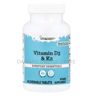 Vitamin D3 & K2, Natural Cherry, 60 Chewable Tablets
