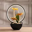 3-Tier Metallic Lotus Tabletop Water Fountain - 2