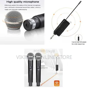 Portable Dual Wireless Handheld Microphone System