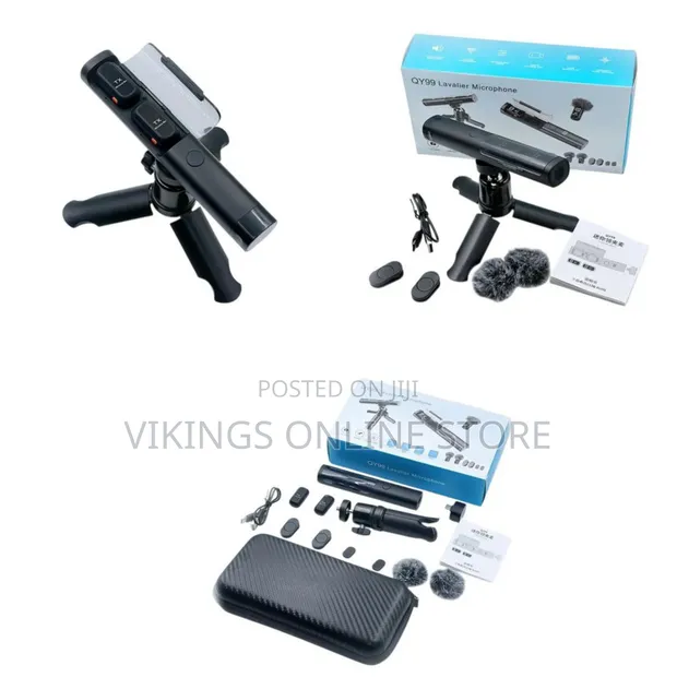 Wireless Lavalier Microphone Kit with Mini Tripod - 1