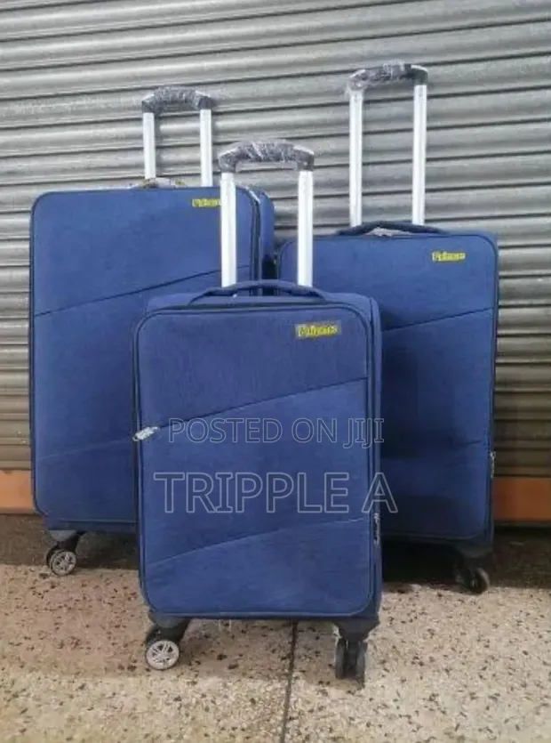 3-Piece Fabric Prince Travel Suitcase Set - 1