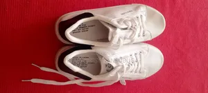 White Canvas Trainers - Size 42