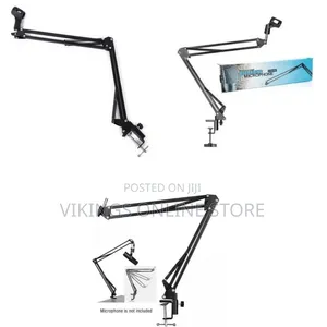 Adjustable Microphone Suspension Boom Scissor Arm Stand