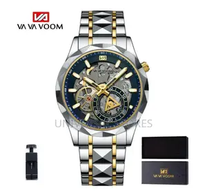 Va Va Voom Men's Automatic Watch - Skeleton Dial, Steel Strap