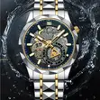 Va Va Voom Men's Automatic Watch - Skeleton Dial, Steel Strap - 3