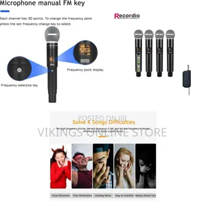 Four-Channel Wireless Handheld Microphone System