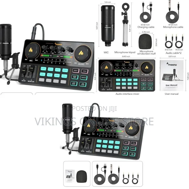 AU-AM200-S1 Portable Podcast Studio & Audio Mixer - 1
