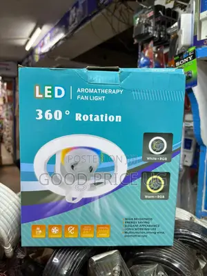 LED Aromatherapy Fan Light with 360° Rotation