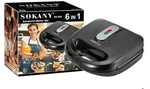 Sokany SK908 6-in-1 Waffle Sandwich Maker