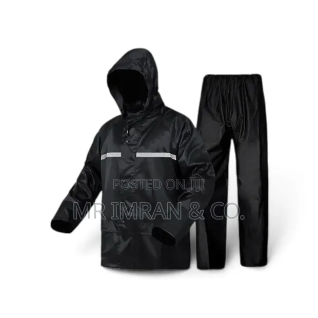 Amagara Black Waterproof Rain Jacket and Pants Set - 1