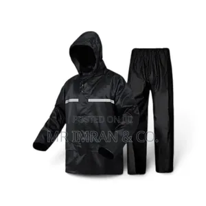 Amagara Black Waterproof Rain Jacket and Pants Set