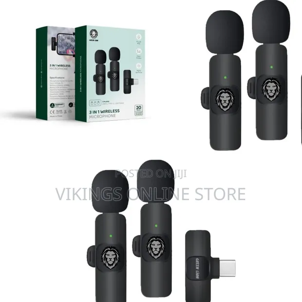 3-in-1 Wireless Lavalier Microphone - 1