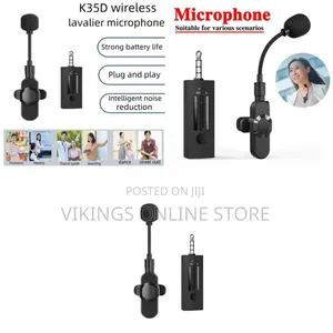 Wireless Lavalier Microphone - Plug-and-Play Lapel Mic System