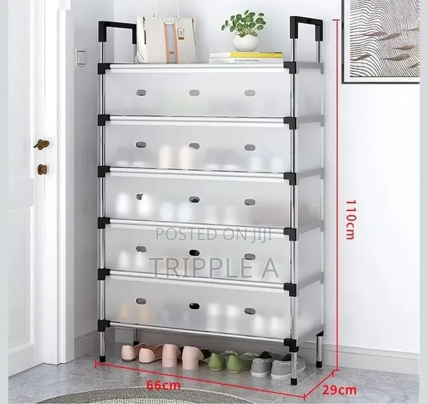 Entryway Dustproof Free Standing Shoe Rack - 1
