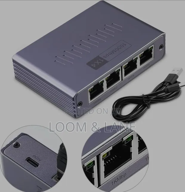 Aoweixun RJ45 1-to-4 Gigabit Ethernet Network Splitter - 1