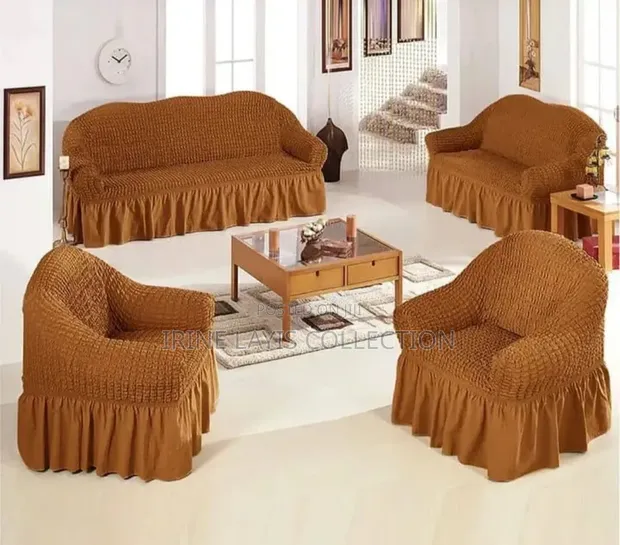 Stretchable Sofa/Chair Covers - 7-Seater Set - 1
