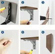 18" Heavy-Duty Folding Shelf Brackets - 3
