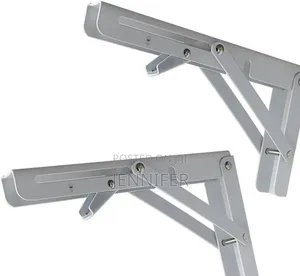 10" Heavy-Duty Metal Folding Shelf Brackets (Pair)