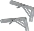10" Heavy-Duty Metal Folding Shelf Brackets (Pair) - 1