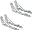10" Heavy-Duty Metal Folding Shelf Brackets (Pair) - 2