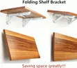 10" Heavy-Duty Metal Folding Shelf Brackets (Pair) - 3