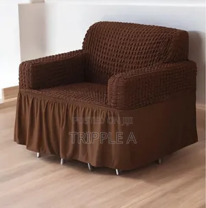 3-Piece 6-Seater Brown Elastic Sofa Covers