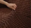 3-Piece 6-Seater Brown Elastic Sofa Covers - 2