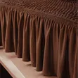 3-Piece 6-Seater Brown Elastic Sofa Covers - 3