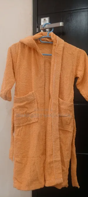 Kids Bathrobe - Orange, Size 6