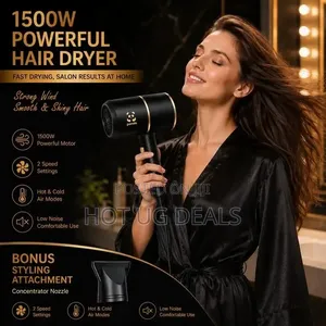 Panda 1800W Professional Hair Dryer - Black