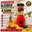 Panda 1.75L 2-in-1 Blender With Grinder - Red - 2
