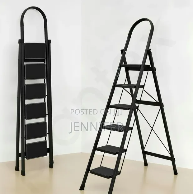 6-Step Foldable Aluminium Ladder with Anti-Skid Steps - 1