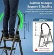 6-Step Foldable Aluminium Ladder with Anti-Skid Steps - 3