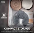 Hoodie Travel Pillow with Soft Memory Foam - Gray - 3